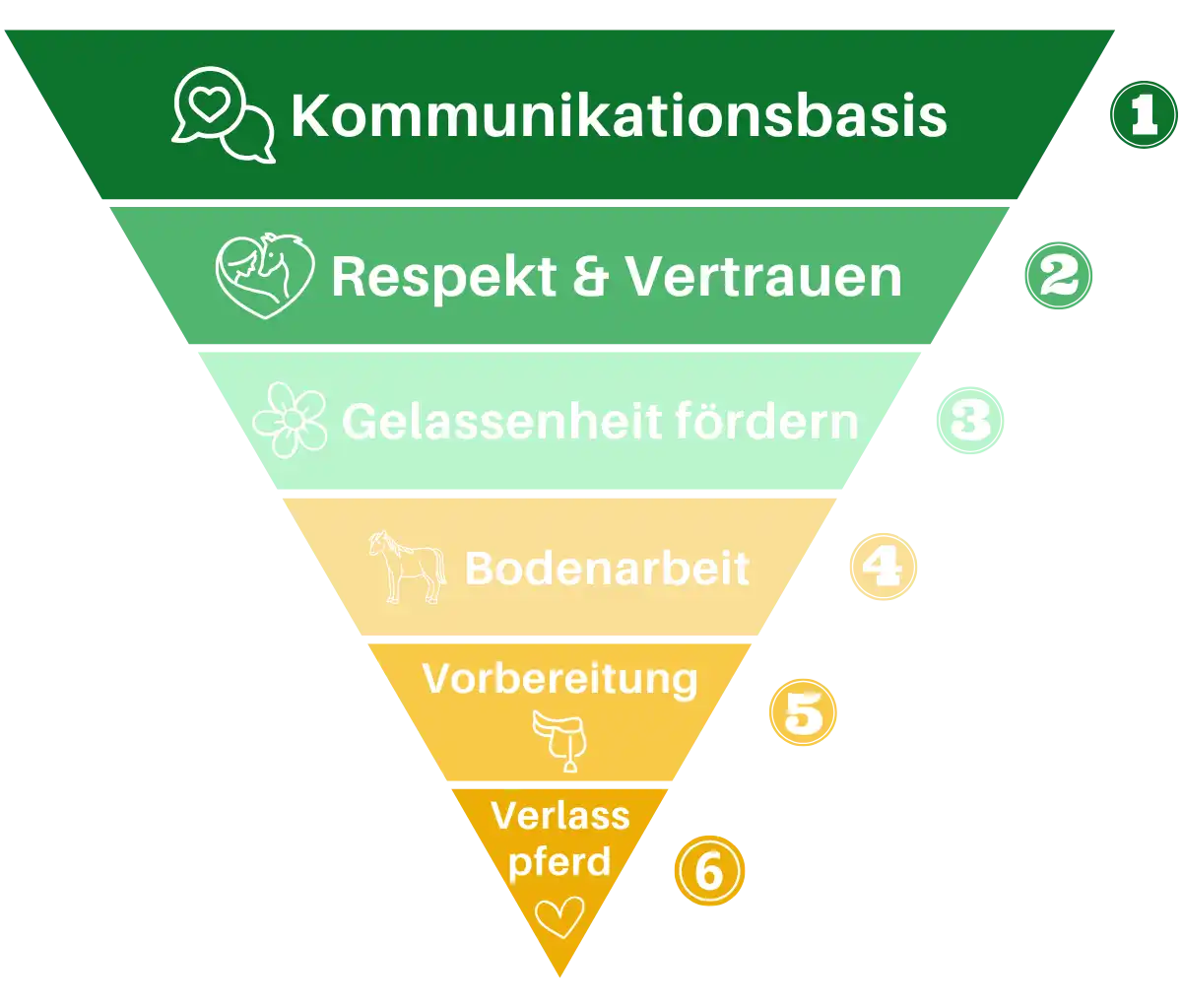 Pyramide der Verlasspferde-Ausbildung